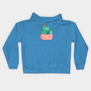 Cactus Cat and Kittens Kids Hoodie